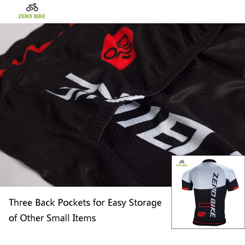 ZEROBIKEÂ® Men Breathable Quick Dry Comfortable Short Sleeve Jersey + Padded Shorts Cycling Clothing Set Cycling Wear Clothes - Image 5
